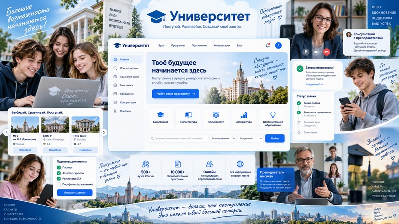 Поступление в вузы станет онлайн: Минобрнауки запускает платформу Университеты